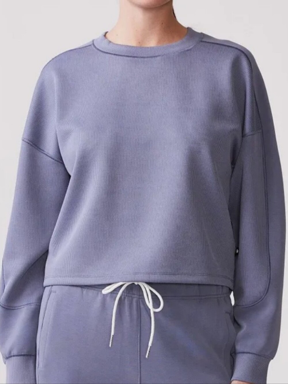 Thrive Societe Piped Sleeve Insert Pullover - L